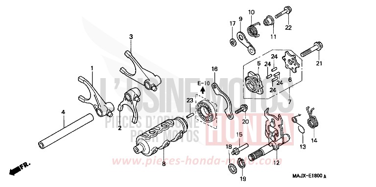 GEARSHIFT DRUM for Pan-European ABS MIDDY BLUE METTALIC (B162) from 2000